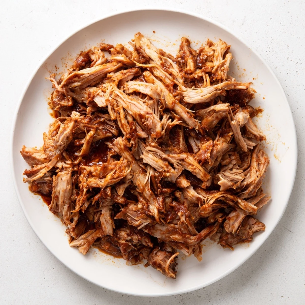 A close-up of delicious 5-Ingredient BBQ Pulled Pork, slow-cooked to perfection, perfect for a hearty meal.