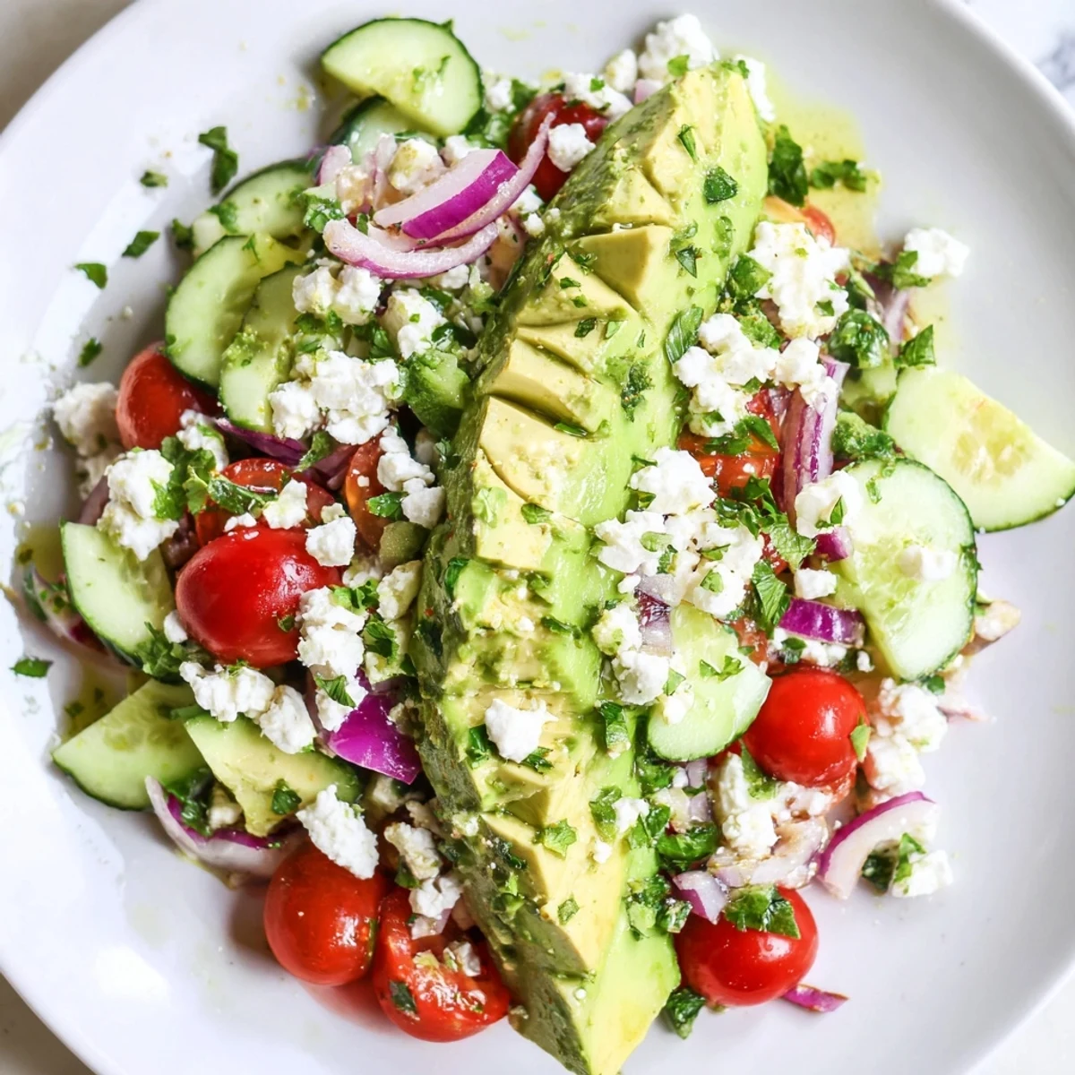 Fresh Cucumber Tomato Avocado