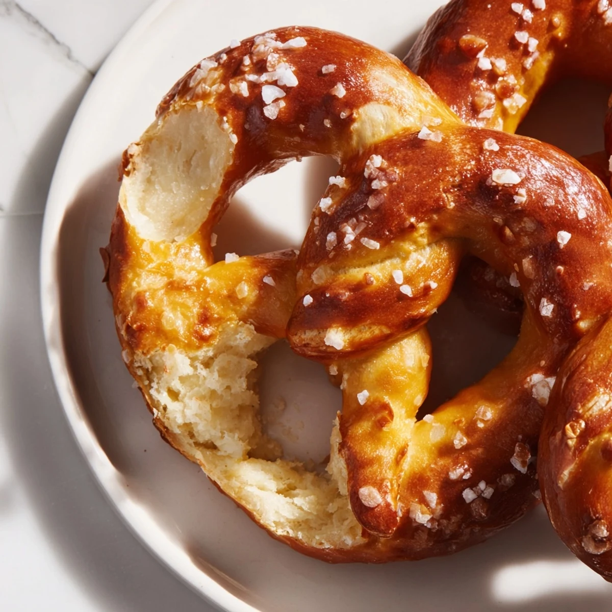 Homemade soft pretzels