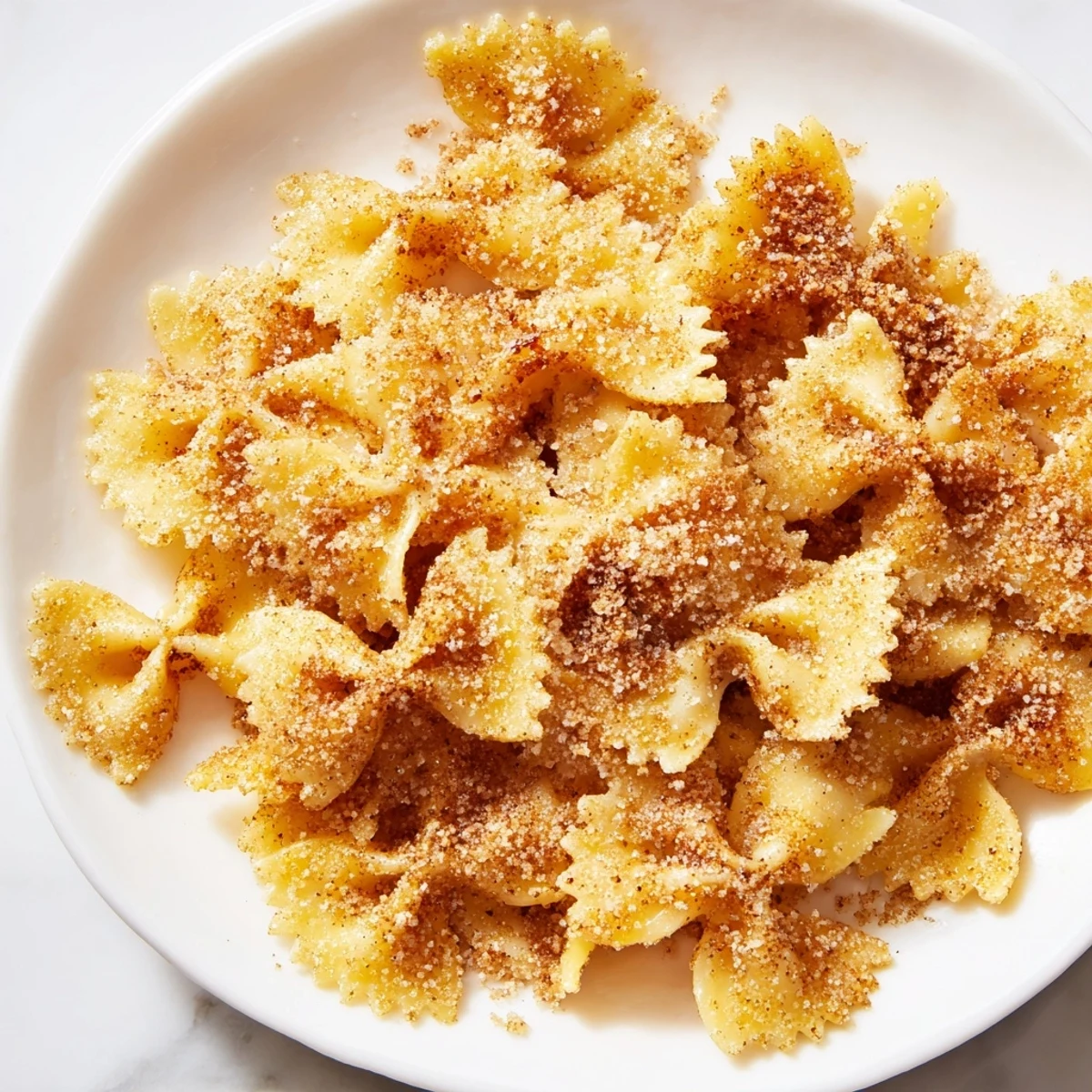 Golden, crispy Air Fryer Pasta Christmas Crack, a sweet and salty holiday snack, ready to eat.