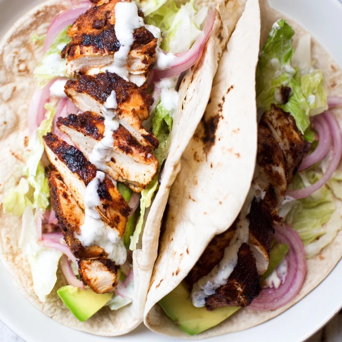 Smoky Chipotle Chicken Wrap sliced in half on a rustic board, showcasing juicy meat and vibrant fresh vegetables.