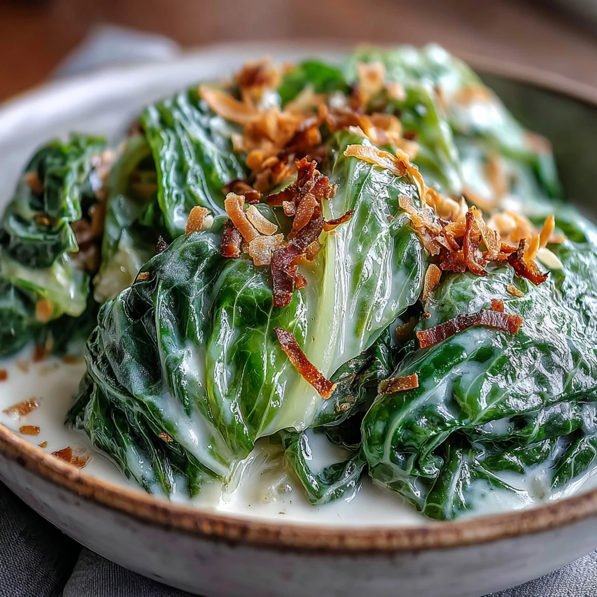 Creamy Coconut Braised Cabbage with golden spices and fresh cilantro, ready to serve alongside steamed rice.