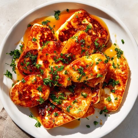 Hot Honey Halloumi Cheese