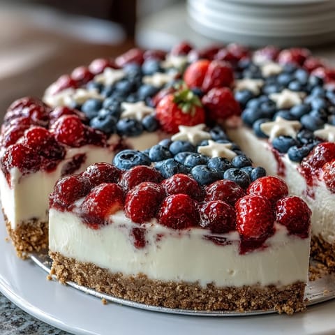Fourth July No-Bake Cheesecake