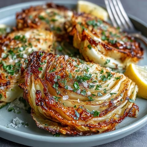 One of many Roasted Cabbage Steaks recipes, showcasing a perfect savory side.