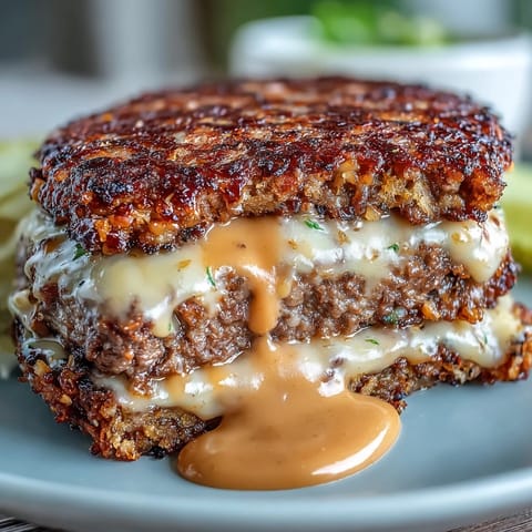 Juicy smash burger with melty cheese and creamy secret sauce on a toasted bun.