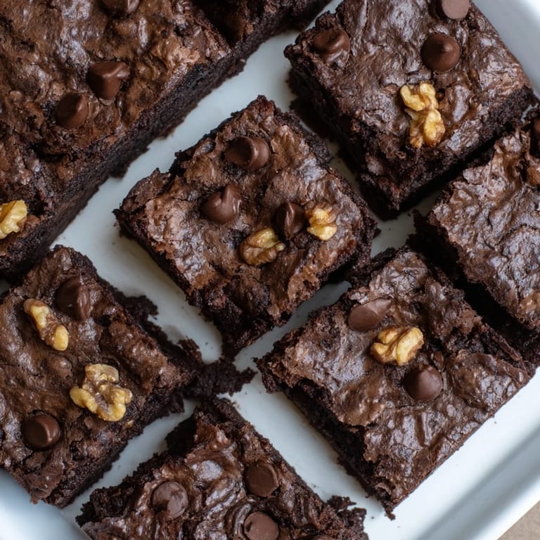 Warm, gooey fudgy walnut brownies: imagine the aroma of freshly baked, perfectly textured treats.