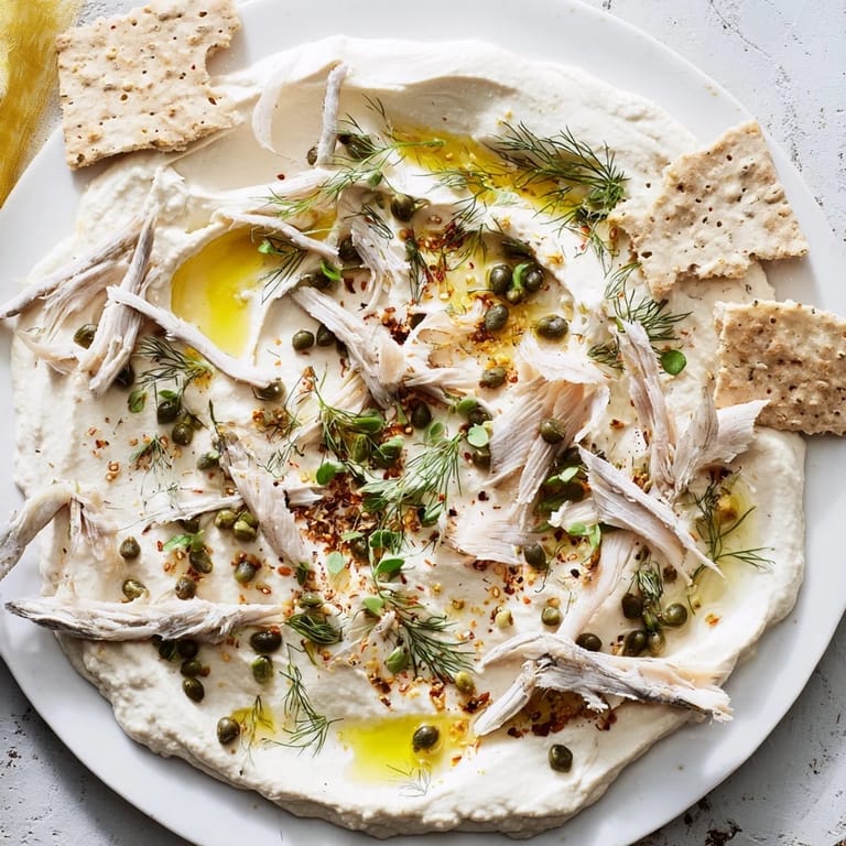 Imagine The Driftwood Beach: crisp crackers, flaky smoked fish, and a sandy hummus beach await.