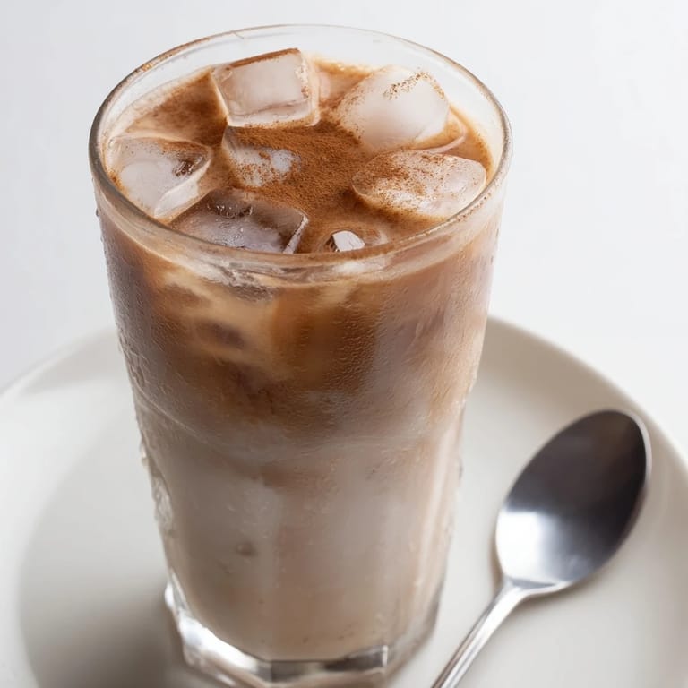 This cold Proffee Power Blend features a swirl of coffee and protein, ready for a flavorful pick-me-up.