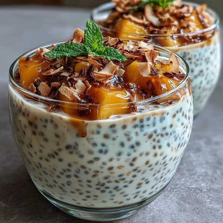 Delicious mango chia pudding showcasing vibrant fresh mango chunks and creamy texture.