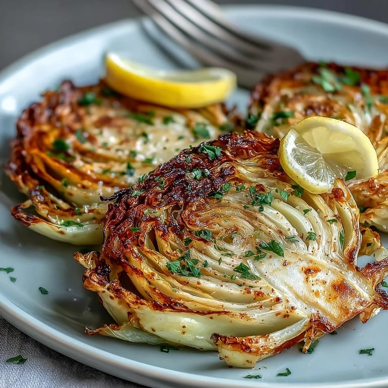 Enjoy these flavorful Roasted Cabbage Steaks, a simple vegan win.