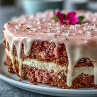Bridal Shower Rosé Velvet Cake with elegant gold drip, perfect for celebrations.